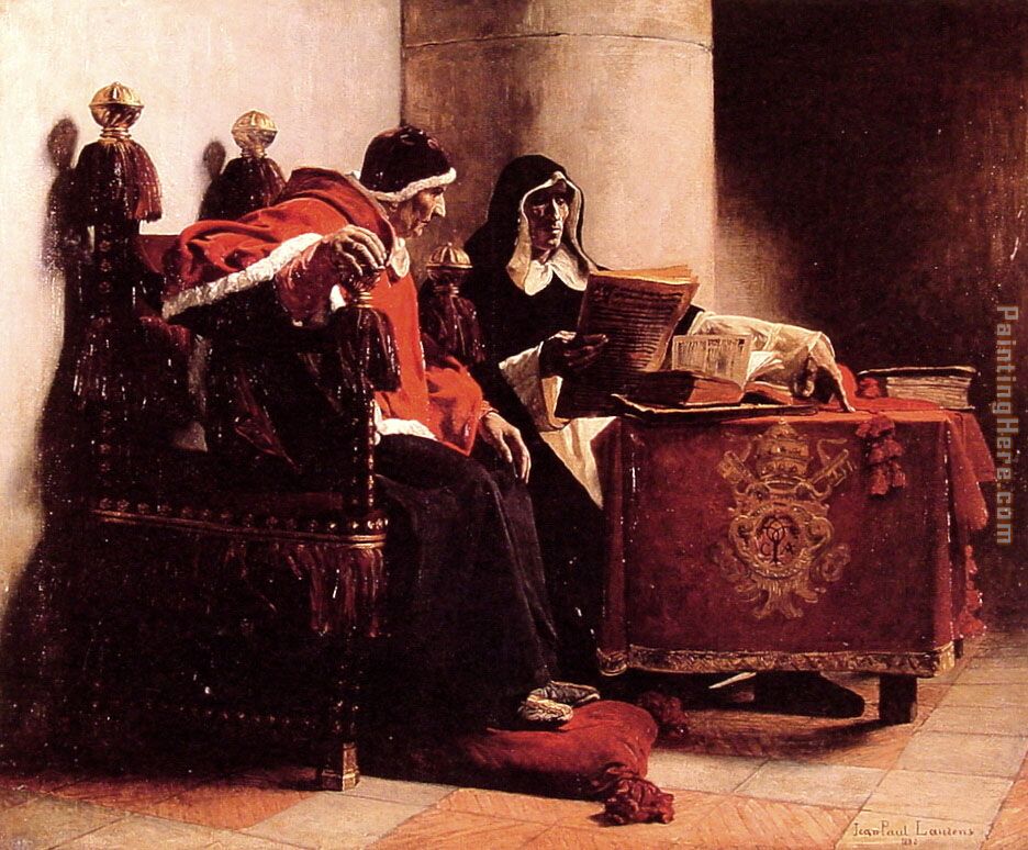 Le Pape et l'Inquisiteur painting - Jean-Paul Laurens Le Pape et l'Inquisiteur art painting